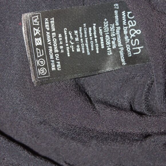 ba&sh the Fiam Black Mini dress Women Large $200 - Picture 15 of 15